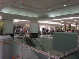 The escalator in the Oak View Mall Dillards