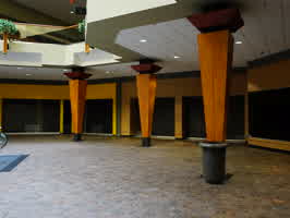 An alternate angle of the two empty storefronts in the Valley West Mall.