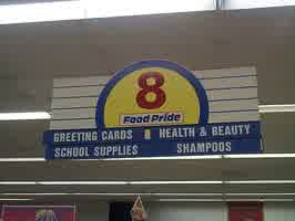 An aisle sign in Food Pride