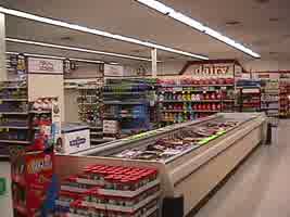 A picture of the nearby grocery store, in all of its glorious 90s style