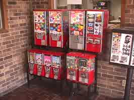 Toy vending machines in the Food Pride enterance.