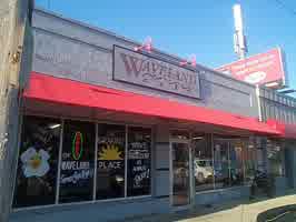The front of the Waveland Cafe in Des Moines, IA