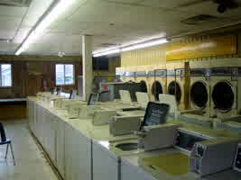 A local laundromat, stuck in the 80s